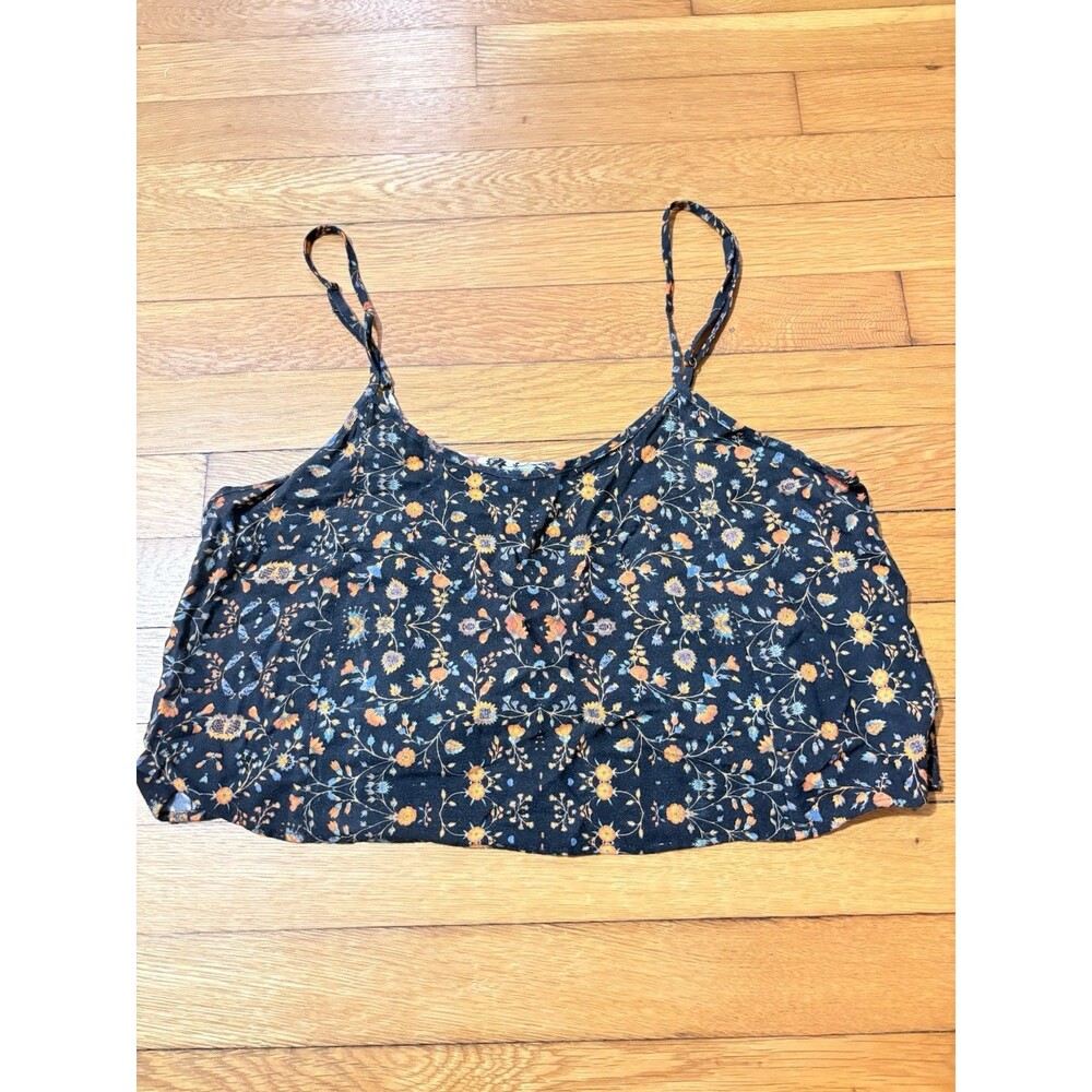 Farm Rio Size S Cropped Tank Top Floral